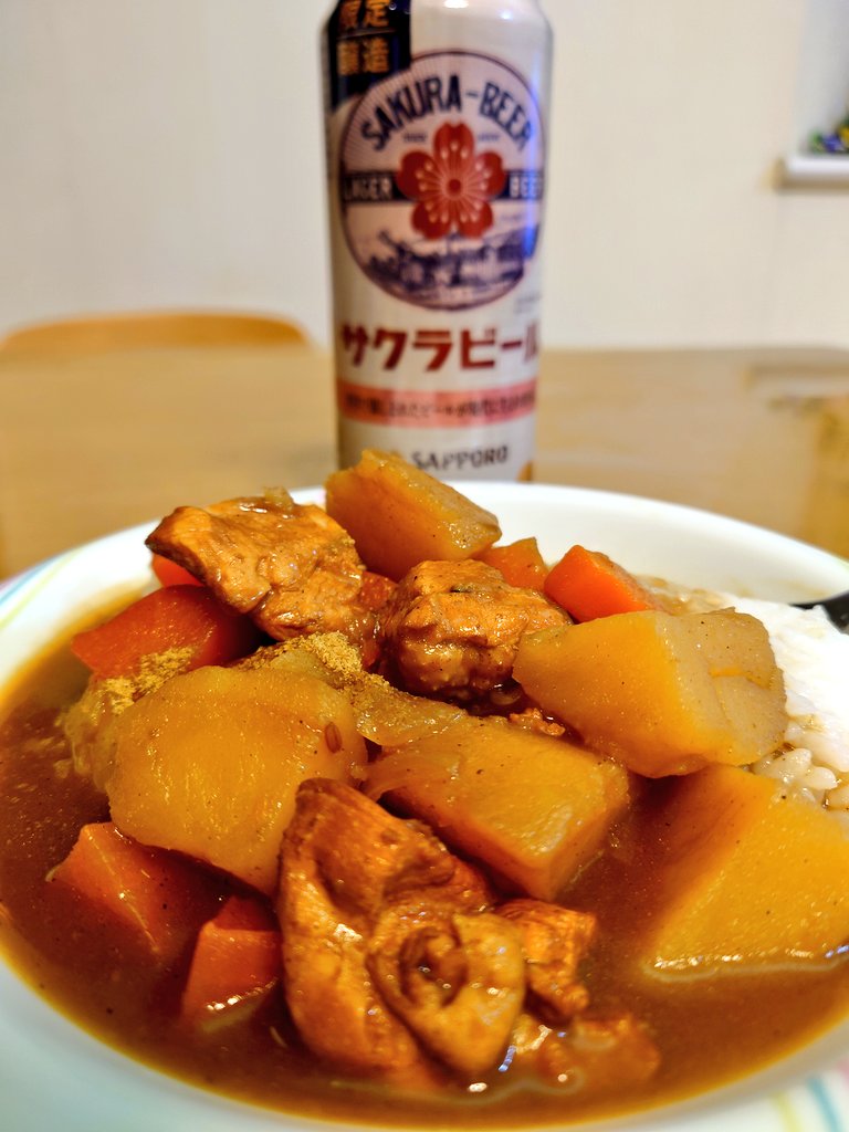 今夜はカレー🍛よ🤤
春🌸🍺🌟