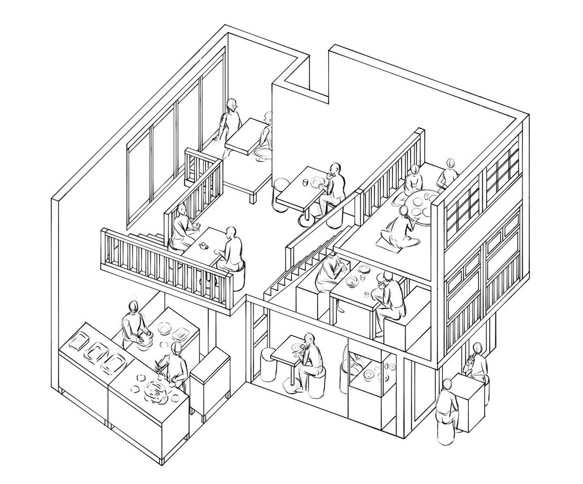 西荻窪のタイ料理屋「ハンサム食堂」25周年記念として、お店の“いま”を絵で残すプロジェクトに参加します。

西荻住まいの時から通ってる大好きなお店なので、描けることがとても光栄で嬉しいです！

実現に向けてクラファンもスタートしています。図解の中に登場できる特別なリターンもあるので→
