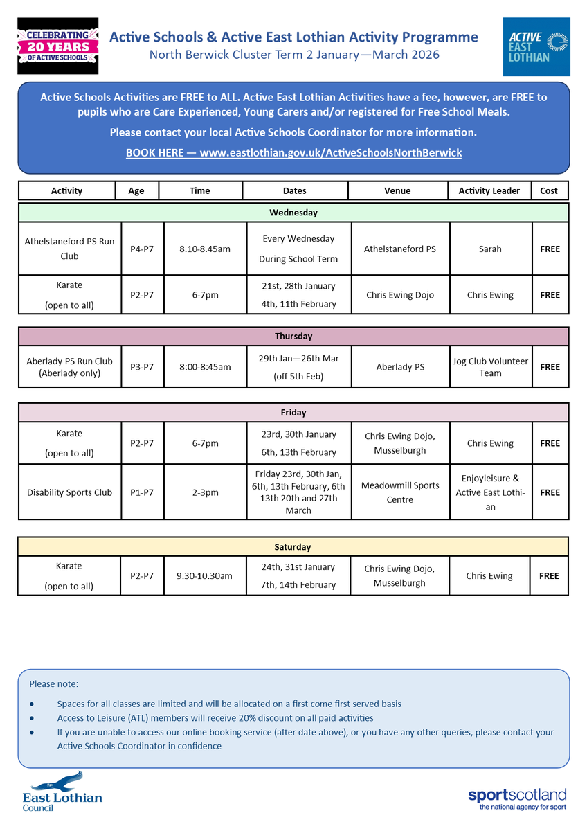 North Berwick Active Schools (Primary) (@NBactiveschools) / Posts / X