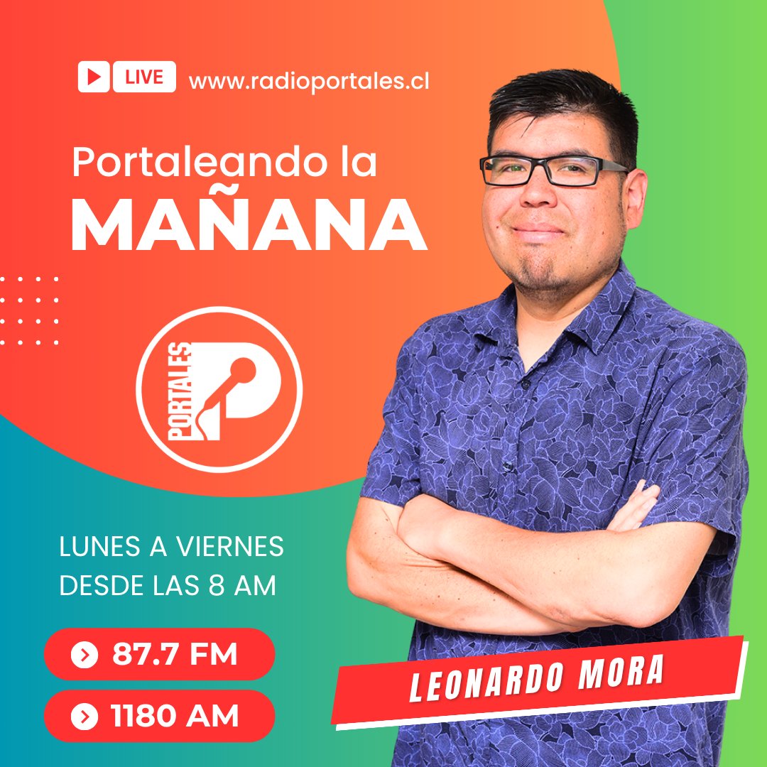 AL AIRE | <a href="/LeoMoraRadio/">Leo Mora</a> te trae las informaciones, música y más en Portaleando La Mañana en #LaPrimeraDeChile 

Escúchanos en vivo: radioportales.cl/sitio/portales… - 87.7 FM y 1180 AM