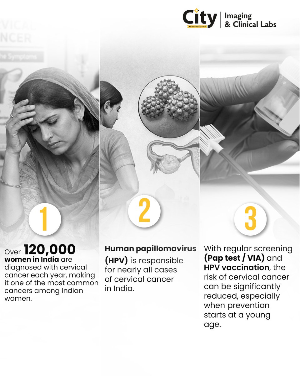 CityImaging's tweet image. 𝐏𝐫𝐞𝐯𝐞𝐧𝐭𝐢𝐨𝐧 𝐬𝐭𝐚𝐫𝐭𝐬 𝐰𝐢𝐭𝐡 𝐨𝐧𝐞 𝐭𝐞𝐬𝐭.

#Cervicalcancer is preventable with 𝐞𝐚𝐫𝐥𝐲 𝐬𝐜𝐫𝐞𝐞𝐧𝐢𝐧𝐠 &amp;amp; 𝐇𝐏𝐕 𝐭𝐞𝐬𝐭𝐢𝐧𝐠.
A quick #PapTest today can protect your tomorrow.

✨ Don’t wait. Don’t ignore.
📍 𝐁𝐨𝐨𝐤 𝐲𝐨𝐮𝐫 𝐭𝐞𝐬𝐭 𝐧𝐨𝐰.

#HPVTest