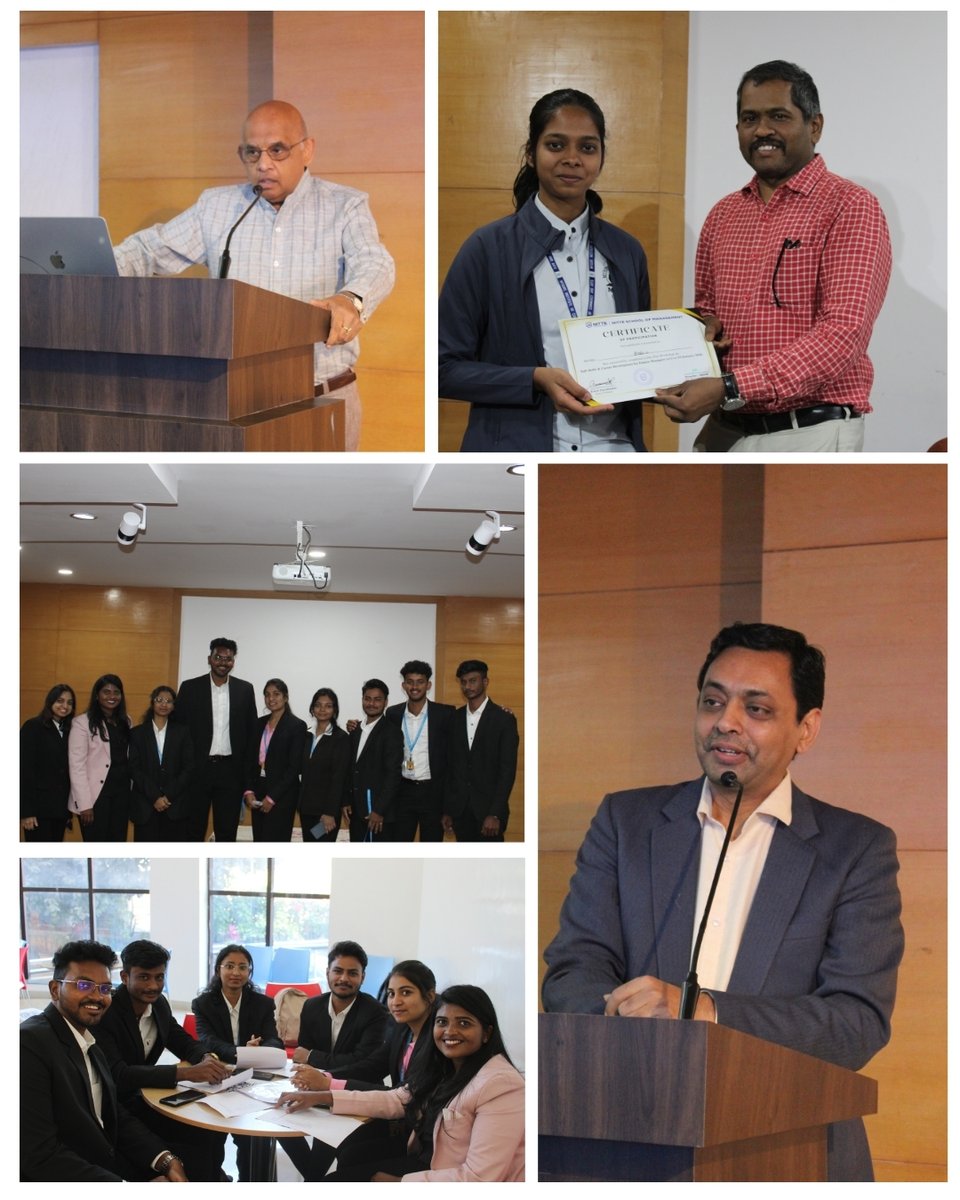 NSOM_BLORE's tweet photo. 🎓 Promoting industry-ready talent through collaborative learning, NSOM conducted an academic workshop on career development with MYCAS College, equipping students with practical skills and global insights. 🌐

#NSOM #Nitte #MYCASCollege #AcademicWorkshop #CareerDevelopment https://t.co/z2diNYevSz