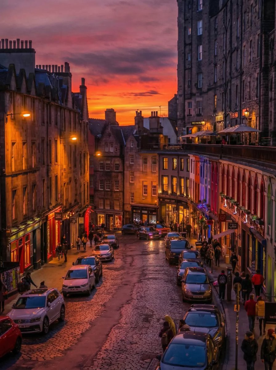 Night in Edinburgh, Scotland