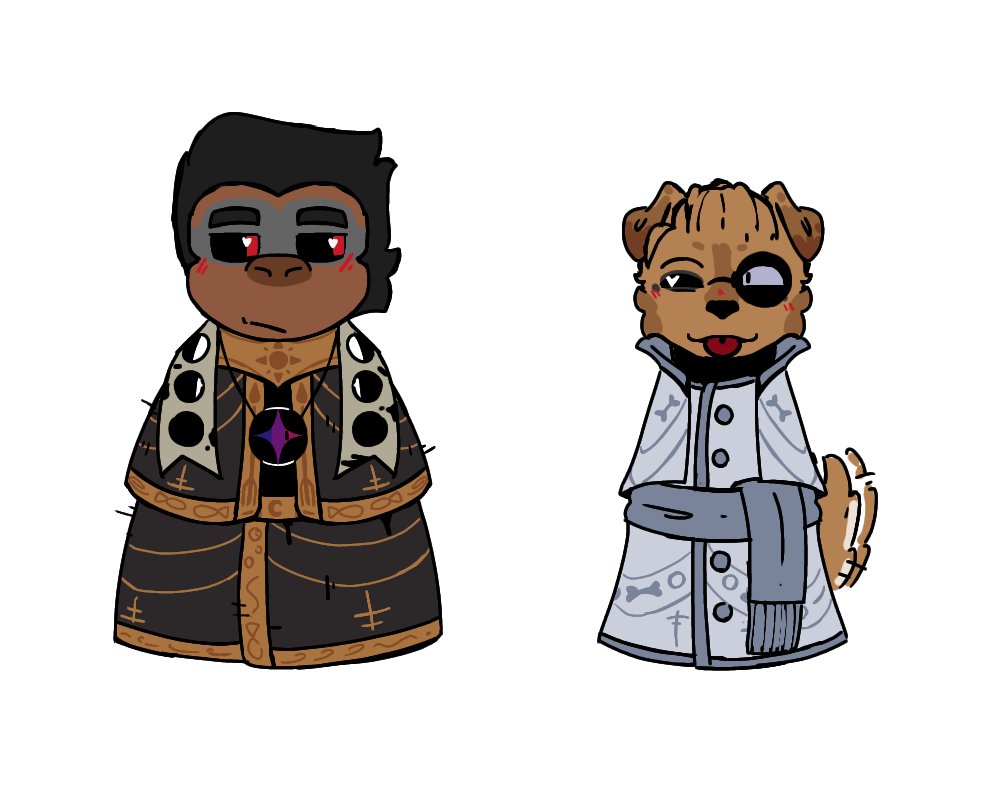 Coisinhas que eu fiz inspirado em cult of the Lamb
Fursona cachorro pertence a mim e o fursona preguiça pertence ao @/sundaysloth.bsky.social no Bluesky