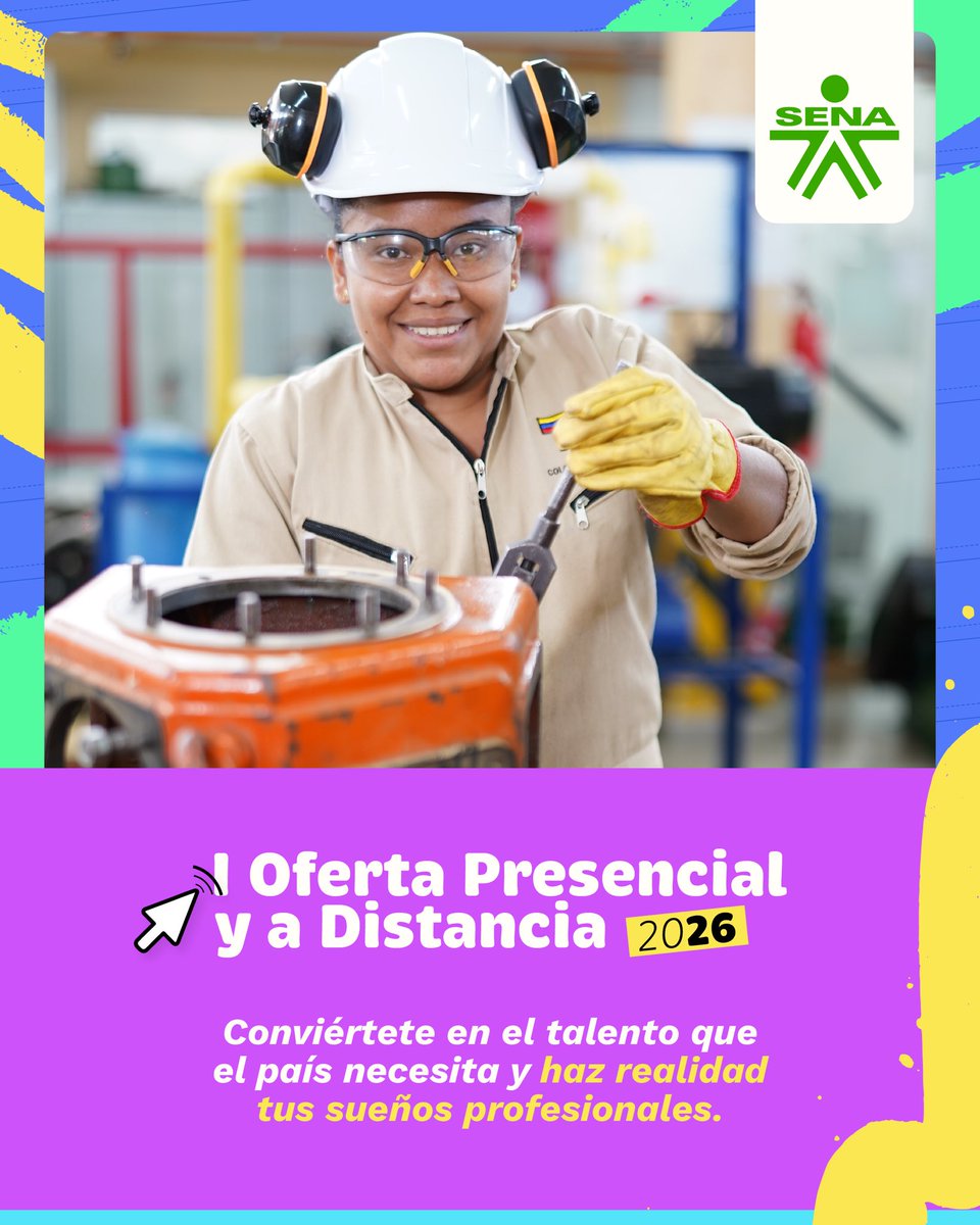 ✨ Este año nos alineamos con tus proyectos de vida.

🎓 En 2026 traemos programas con alta salida laboral y proyección profesional, en cinco niveles de formación.

🗓️ Inscríbete hasta el 3 de febrero en betowa.sena.edu.co 

#EstudiaEnElSENA