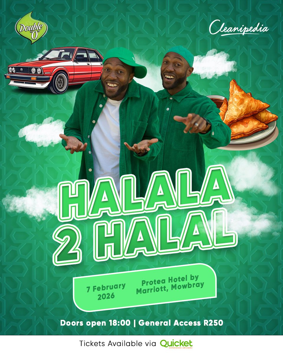 DoubleOcpt's tweet photo. Halala 2 Halal is proudly sponsored by
Double "O" 

Your favourite drink, straight outta Cape Town !!

💜 7 February
🧡 Protea Hotel Mowbray
💚 Doors open at бPМ

This one's for the culture. This one's for the mense https://t.co/lC06Diry2q