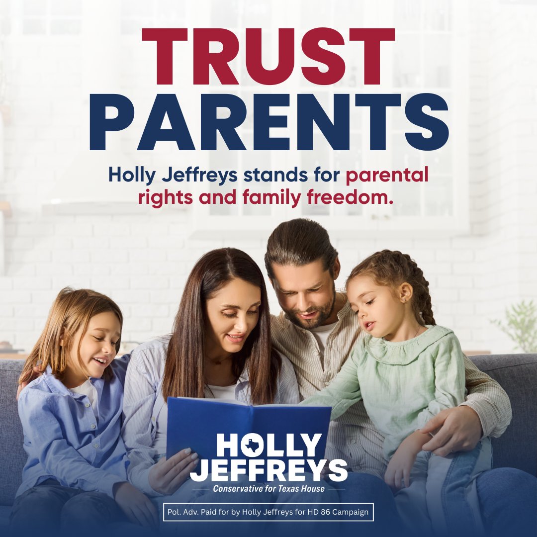 I believe parents, not the government, should be making decisions about their children’s education and upbringing. 

Families deserve respect, freedom, and a voice. I’ll always fight for parental rights.