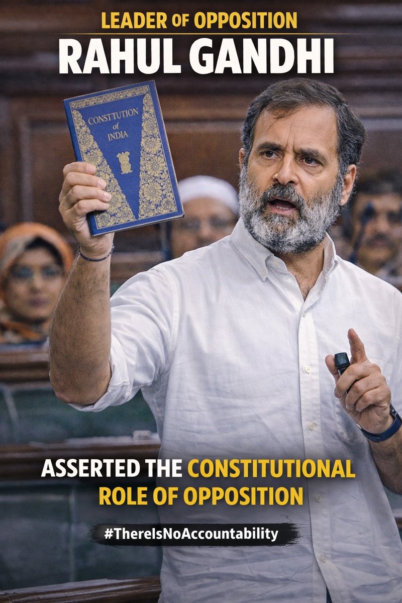 SevadalDKA's tweet photo. @RahulGandhi shifted the tone:
Less abuse. More issues. More Constitution.
Democracy works better when debate replaces intimidation.
#ThereIsNoAccountability #RahulGandhi #LeaderOfOpposition #ParliamentMatters https://t.co/M68W0HyRRz