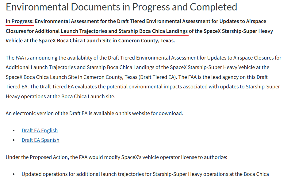 CowboyDanPaasch's tweet photo. Big #FinalEA drop for those newly proposed #trajectories over #Florida and #Mexico is due, likely just before next #testflite has been the routine. This one should slip through quietly bc gov shutdown.
#FAA's Starship/Super Heavy main webpage -> https://t.co/lyN6exkiq8 https://t.co/4rzfmcn4Qs