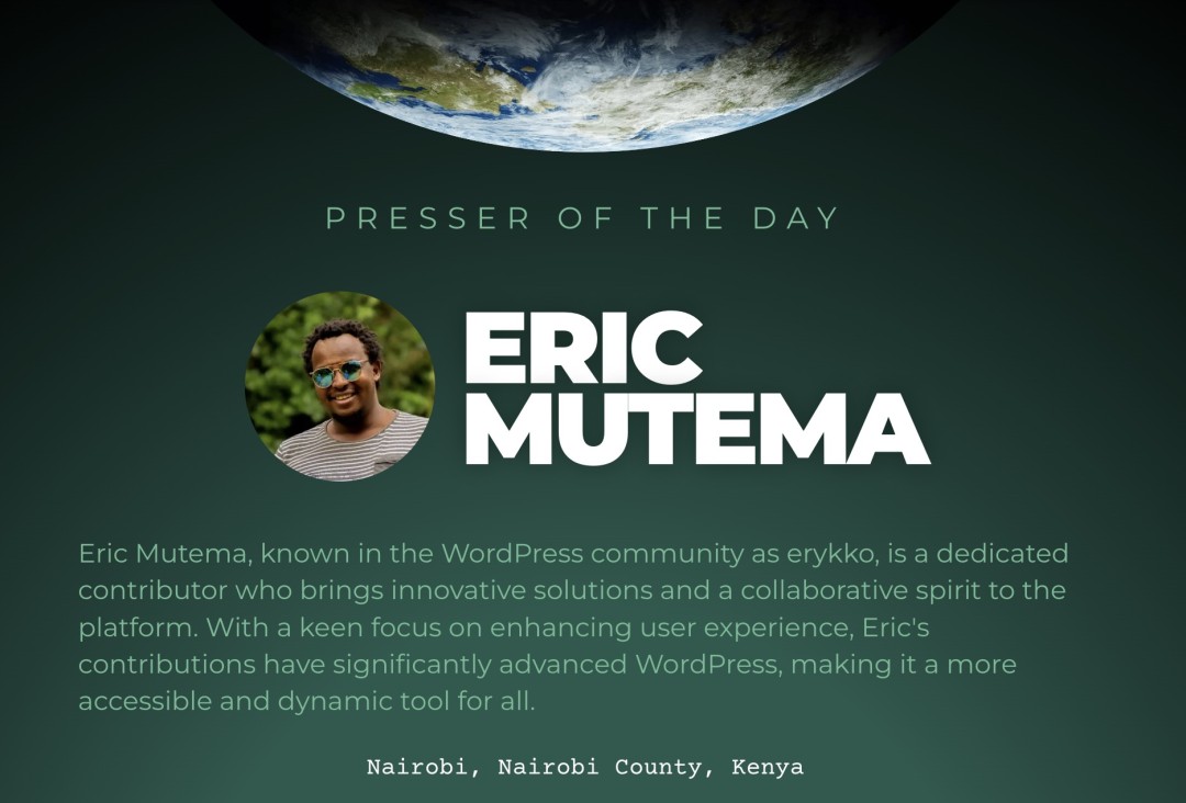 The WP World tweet media