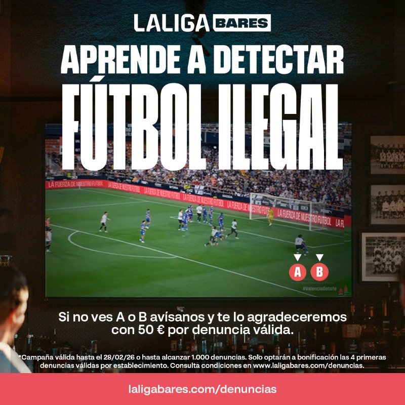 LaLiga's tweet photo. Aprende a detectar fútbol ilegal de manera fácil. 

Es deber de todos proteger el fútbol. 

#PROTEJAMOSELFUTBOL #LALIGABARES