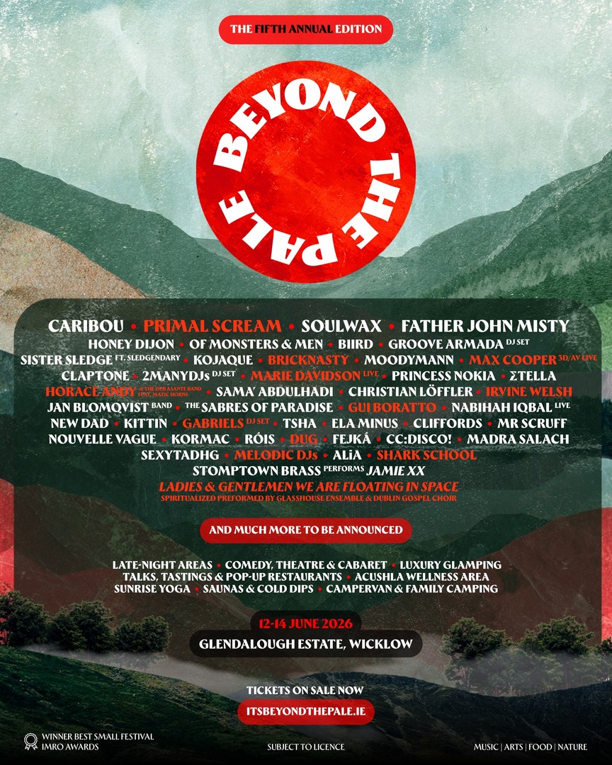 ScreamOfficial's tweet image. Howya Ireland 🇮🇪 We’re pleased to confirm we’ll be performing at @BeyondThePaleIE  Festival 12–14 June 2026. See ye soon!

🎟️ Tickets on sale now: itsbeyondthepale.ie/tickets 

#PrimalScream #OnTour #RockNRoll #BTP2026