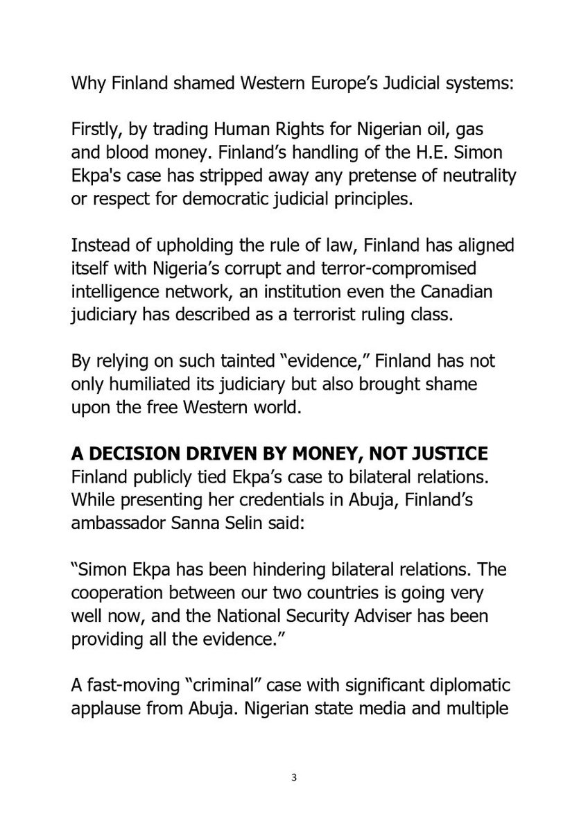 mats56455's tweet photo. FINLAND AND NIGERIA 🇳🇬🇳🇬🇳🇬🇳🇬

“I have done my best to expose what I believe to be cooperation between Finland’s judicial system and a deeply flawed system in Nigeria. I draw strength from God, who continues to give me endurance and resolve.”
— Dr. David Nyekorach-Matsanga

@EbomInno  @Sophie_Mokoena @SusieWiles