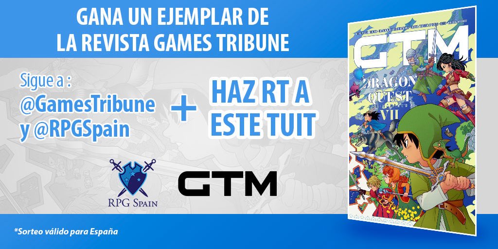 🐉SORTEO🐉

¡Gana una copia del próximo número de la revista GTM con portada de Dragon Quest VII Reimagined!

1️⃣Haz RT
2️⃣Sigue a @gamestribune &amp; <a href="/RpgSpain/">RPG Spain</a>

🗓️Fin 06/02/2026 - Válido para Península