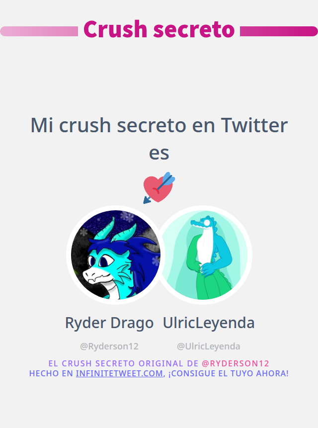 Mi crush secreto en Twitter es <a href="/UlricLeyenda/">UlricLeyenda</a>

➡️ infinitetweet.me/secret-crush?l…