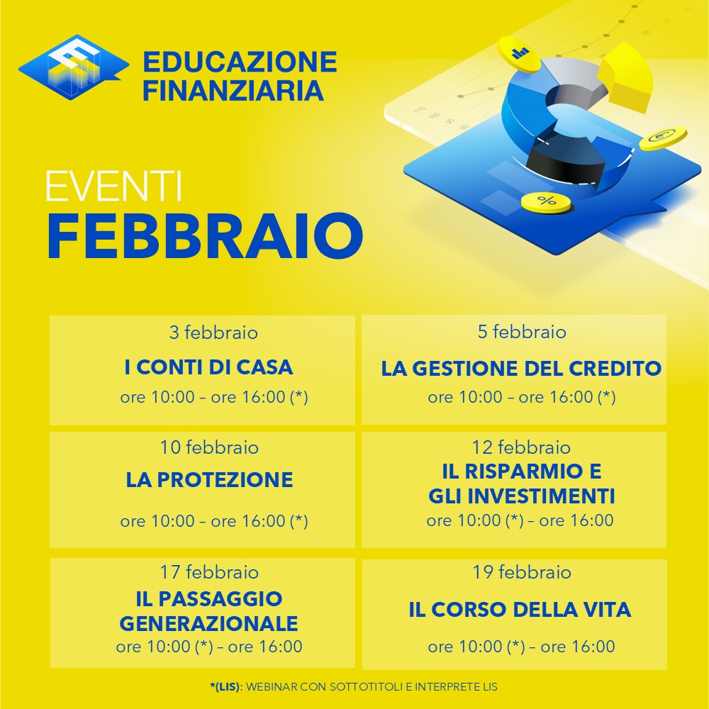 PosteItaliane's tweet photo. Riprendono i webinar di #Educazione Finanziaria di #PosteItaliane per aiutarci a migliorare la nostra vita economica. Li puoi seguire da dove vuoi, anche con sottotitoli e interprete LIS. 
Iscriviti subito: https://t.co/fITjO8V5kn
  
#PosteEduFin https://t.co/LbzH7N4yLT