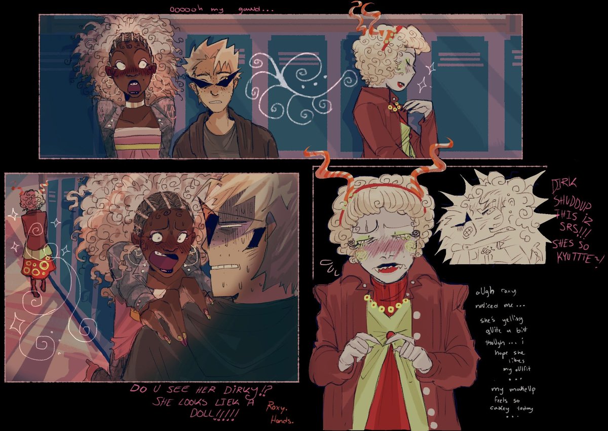 macabreexude_'s tweet photo. "Please draw  calliopes trollsona i love her" -> of course heres some callieroxy too https://t.co/6uUnE9bUm8