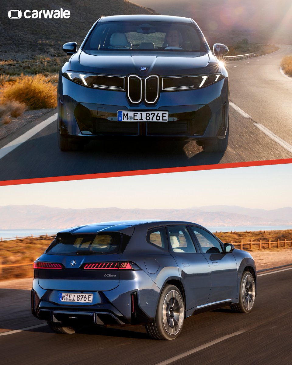 CarWale's tweet photo. The BMW iX3 is a global-spec electric SUV that signals what’s next from the brand, blending familiar BMW design with next-gen EV tech.
Swipe through for an early look. 👀👉
#bmw #ix3 #bmwix3 #cwphotos #cars #automobiles #carupdates #automobileupdates #carimages https://t.co/zp5glI1601