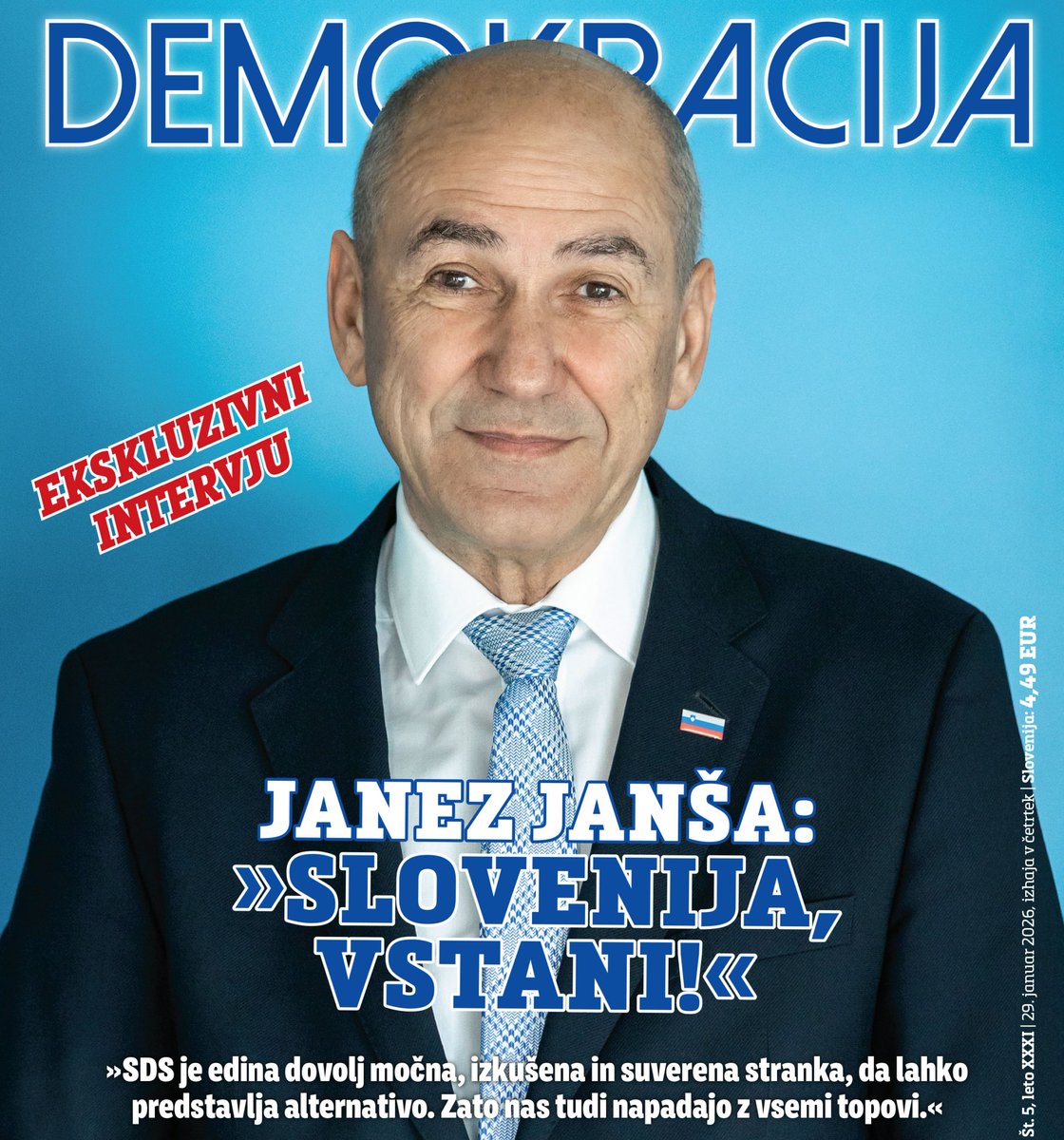 DEMOKRACIJA TEDNIK REVIJA V novi št. revije <a href="/Demokracija1/">Tednik Demokracija</a> preberite: Ekskluzivni intervju s predsednikom <a href="/strankaSDS/">SDS</a> <a href="/JJansaSDS/">Janez Janša</a>: »Slovenija, vstani!«; <a href="/NovaSlovenija/">NSi</a>, <a href="/strankaSLS/">SLS</a>, <a href="/Fokus_stranka/">FOKUS Marka Lotriča</a> združeno z enotno listo na volitve; Gospodarstveniki opozarjajo - Antireforme