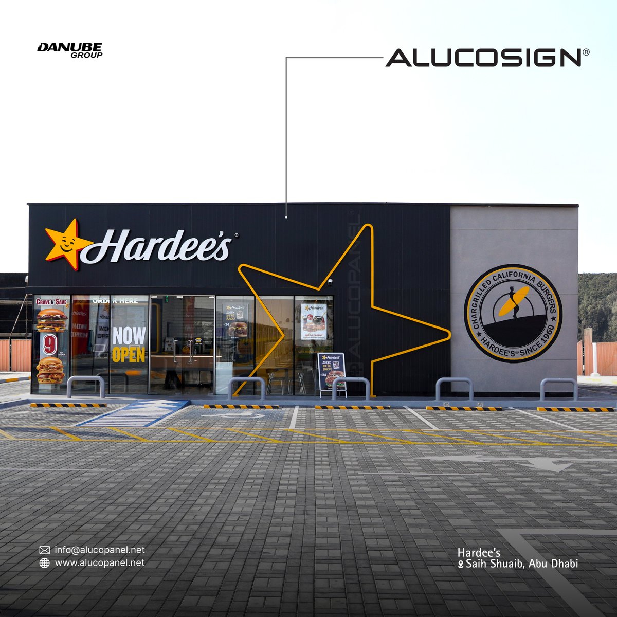 AlucopanelINT's tweet photo. #ProjectUpdate #Alucosign

Hardee’s – Saih Shuaib, Abu Dhabi: Featuring using ALUCOSIGN® in Royal Black, a precision panel engineered for signage and display, delivering excellent flatness, clean detailing, and strong brand visibility.

#BrandSignage #SignAndDisplay #acp https://t.co/D8cOcSlcdv