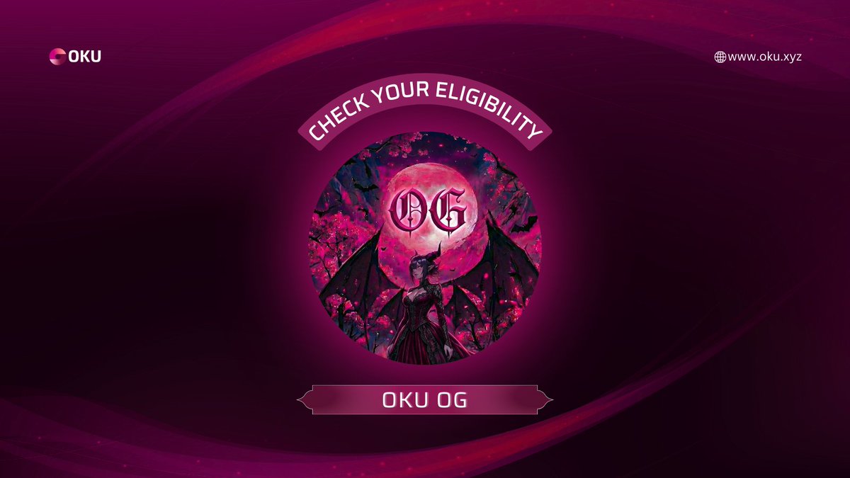 Free Mint Ends on 31st January ⏳

🔗 OKU OG: oku.xyz/og
🔗 Claim OG Role on Discord: guild.xyz/okuxyz/role/d4…