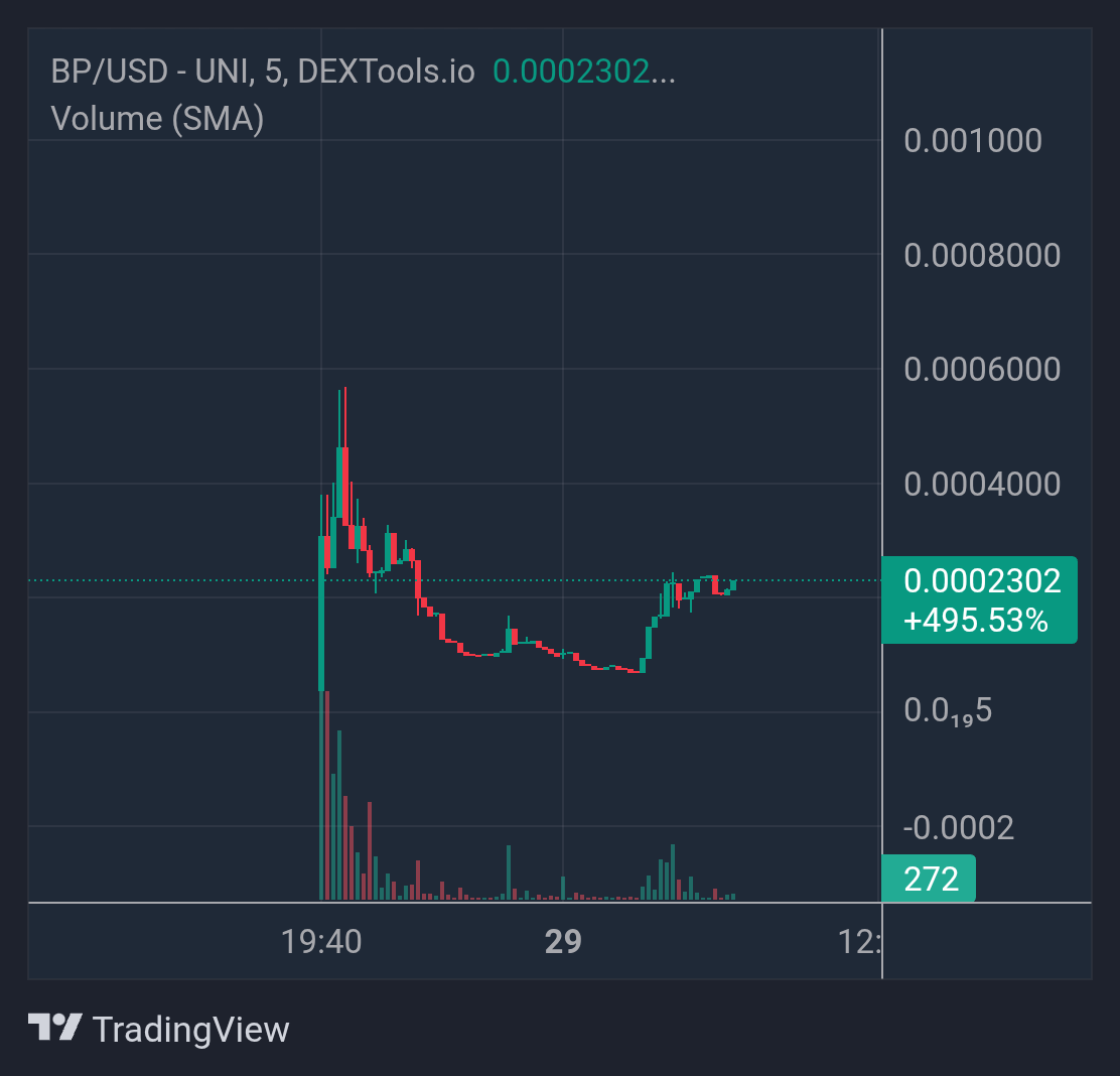 $BP is LOADING up for the big PUMP!! 💹🚀

0x1e2dfedb2f1c97fa0b2890f0c79bade0f72a788a