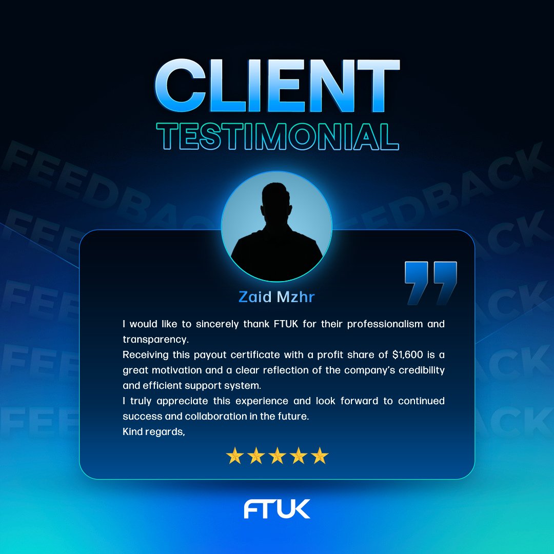 Ftuk_com's tweet image. 🌟 Client Testimonial Spotlight! 🌟

We’re sending a huge thank you to Zaid Mazhar for sharing his success story with #FTUK! 💪

🔥It’s incredibly rewarding to see our traders thriving. Zaid recently celebrated a $1,600 profit-sharing payout, describing the experience as "great…