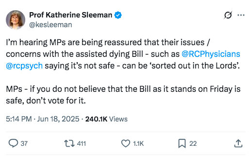Last June MPs were told “just vote it through and leave scrutiny to the Lords”.

As soon as the Lords started scrutinising, the campaign switched to “the Lords must bow to the Commons”.