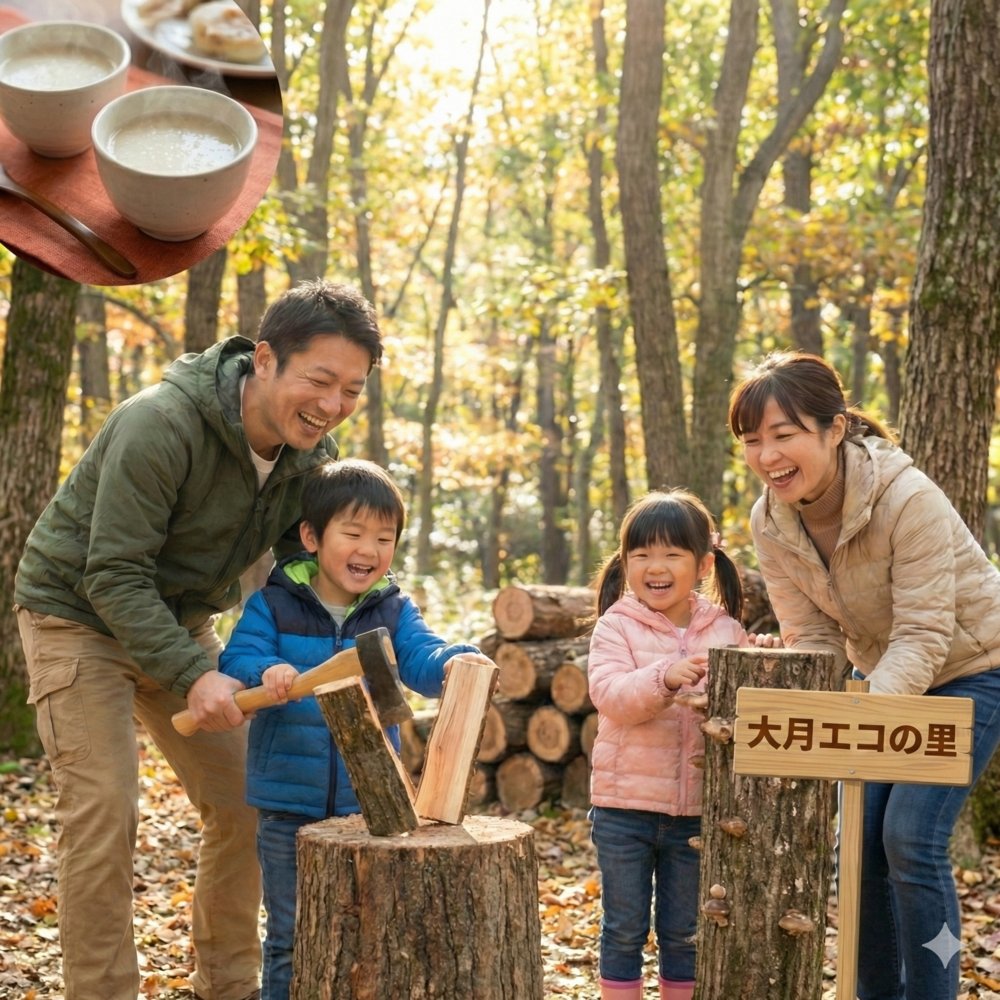 今年も恒例のイベントを開催！
「シイタケってどうやって育つの？」
「薪割りって力が必要？」
そんなギモンを解決して冬の森を満喫しませんか？

2/28（土）
自分で植える！割る！冬の森の「おいしい」体験会
econosato.org/events/20260228
#大月市 #山梨 #自然体験 #薪割り #しいたけ #親子お出かけ
