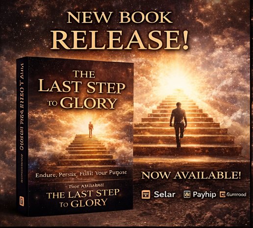 RoyalRay20's tweet photo. 🔹 Promotional Post
🏁✨ The final step determines the story.
Last Step to Glory inspires readers to endure, remain focused, and step boldly into purpose,.
📖 Available here:
🔗 Selar: https://t.co/UeF0Gy1J2c
🔗 Payhip: https://t.co/6rqJLZHovd
🔗 Gumroad: [INSERT GUMROAD LINK] https://t.co/HPmmwEmEnM