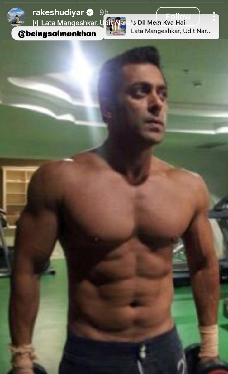 #SalmanKhan's trainer Rakesh Udiyar dropped a throwback from around 2013 on his Insta story.

No Shortcuts. No CGI. Just Iron &amp; Discipline. 💥