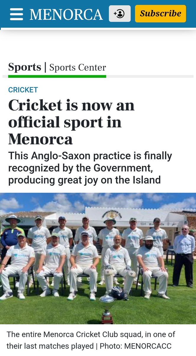 Menorca Cricket Club tweet media