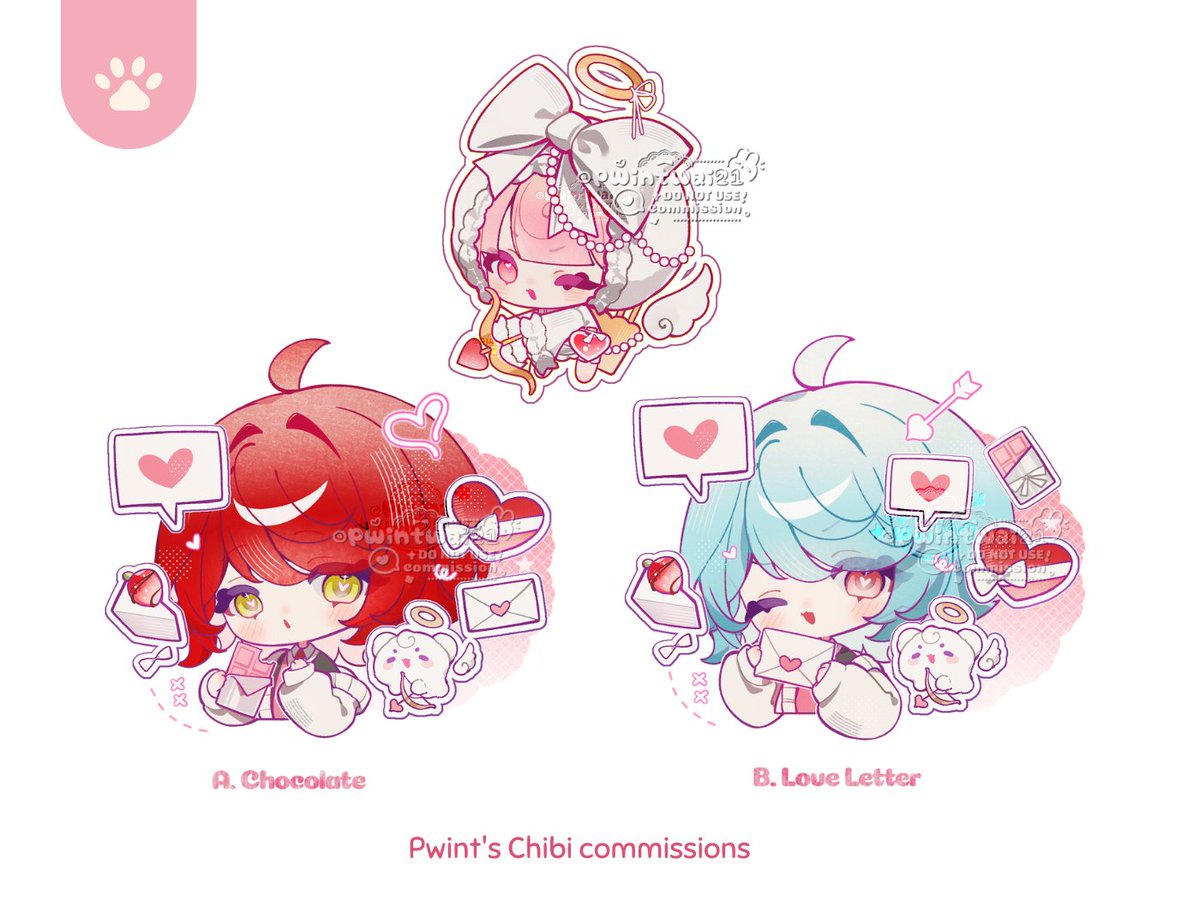 Valentine’s YCH open! ໒꒰ྀི´ ˘ ` ꒱ྀིა
Available on my Kofi and VGen.
♡ and ↻ are appreciated.💌