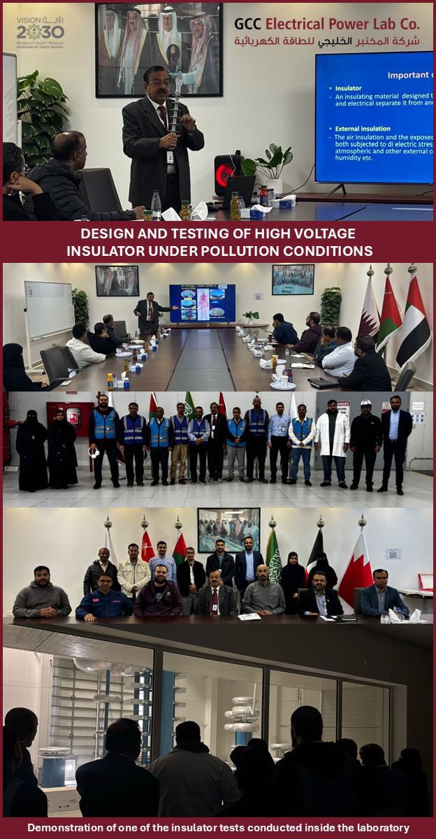 GCC Lab held a specialized workshop on High-Voltage Insulators, delivered by the international expert Dr. Vasudev, and witnessed strong attendance and notable engagement from sector specialists.

The workshop provided participants with hands on practical experience inside the