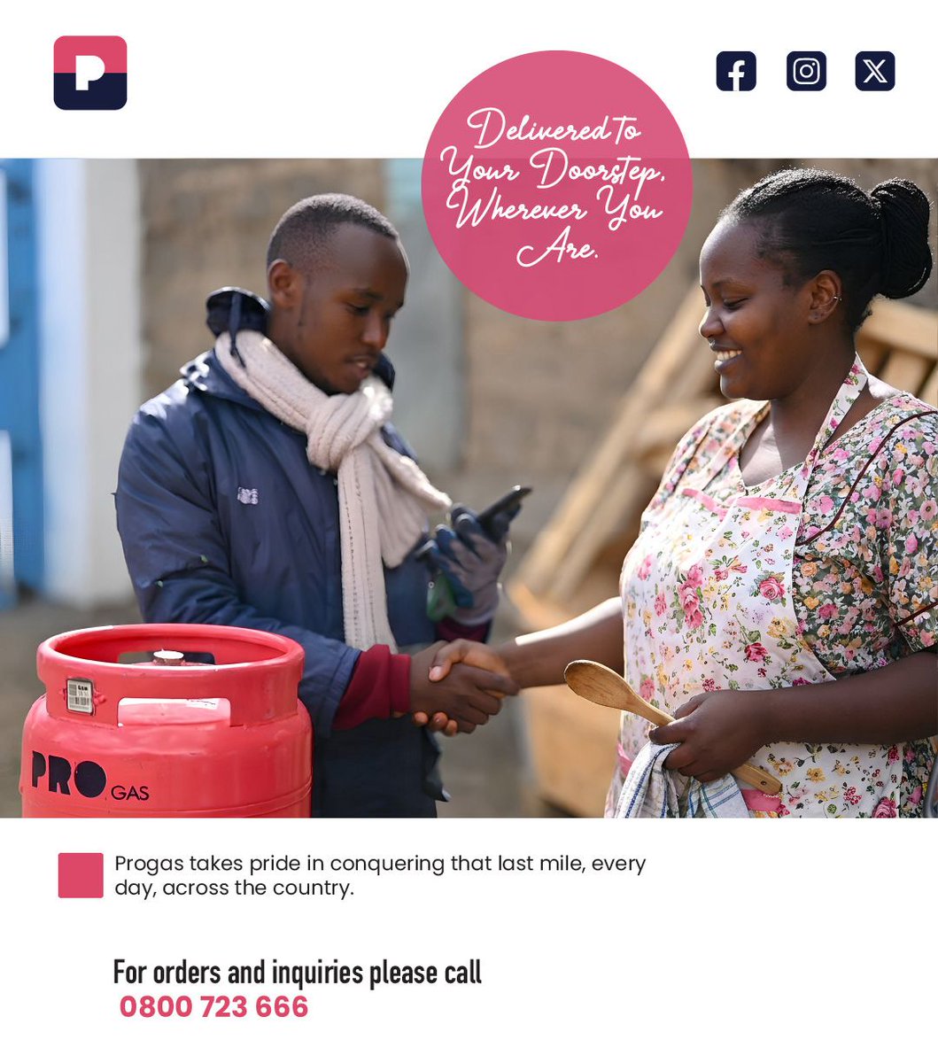 Delivered to your doorstep, wherever you are.
Progas takes pride in conquering the last mile every day, ensuring safe, reliable, and timely gas delivery across the country. 
Order now! Send us a DM or call our toll-free number: 0800 723 666.