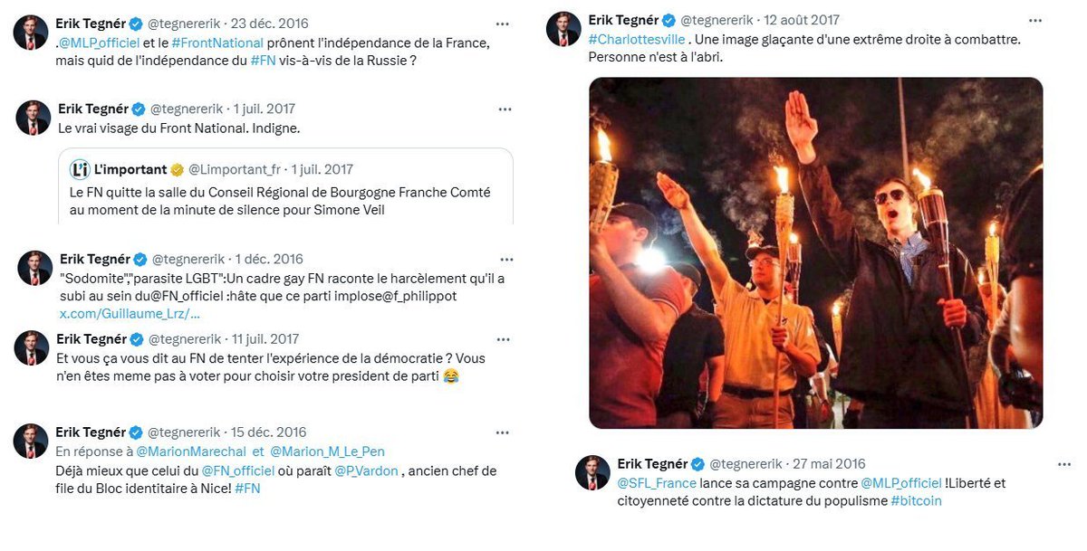 Vous vous souvenez quand Erik Tegnér luttait contre "l'extrême droite" ?