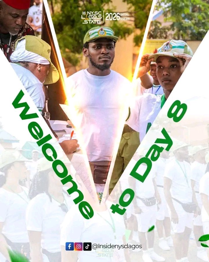 NYSC4U's tweet image. Eight days in, and camp has taught us resilience, teamwork, and how to enjoy the little moments between lectures, drills and devotion.

#day8 #2026batchAstream1 #thisislagos #insidenysclagos #afterlagosnastilllagos
