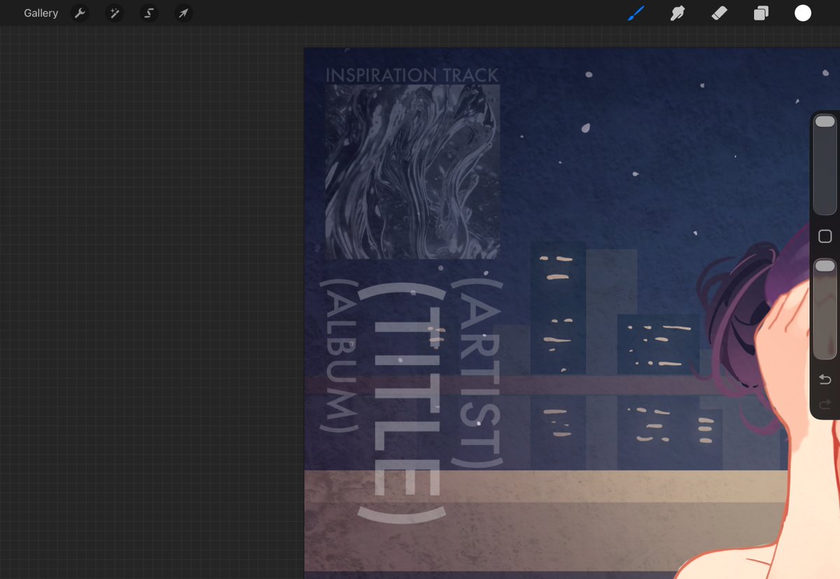 I’m going to update possibly future pieces with an additional watermark: the Inspiration Track

Music is a huge part of making my ideas, and I think this would be a cool way to both hone the vibe and show off who I’m listening to - Hopefully you’ll give them a listen!