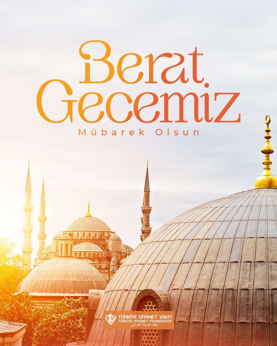 DiyanetVakfi's tweet photo. Ramazan-ı Şerif’in müjdecisi, rahmet kapılarının ardına kadar aralandığı, duaların semaya yükselip kabul bulduğu Berat Gecesi’nin; kalplerimize huzur, gönüllerimize umut, hayatımıza bereket getirmesini Yüce Allah’tan niyaz ederiz. 

Bu mübarek gecenin, günahların affına vesile olarak tüm İslam âlemi ve insanlık için birlik, kardeşlik ve kurtuluşa kapı aralamasını temenni ederiz.

#BeratGecesi