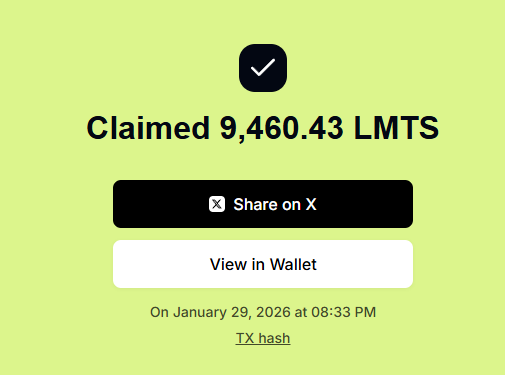 First win of the year on $LMTS. Airdropped ~$550 with only around $5-10k vol. Pretty happy with with honestly