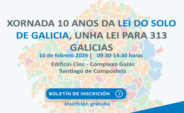 📍Xornada: 10 anos da Lei do Solo de #Galicia, unha lei para 313 Galicia.
🗓️10 de febreiro de 2026
🏦Complexo Gaiás. <a href="/CidadedaCultura/">Cidade da Cultura</a> ✝️#SantiagodeCompostela.
➕info: coatpo.es/noticias/notic…