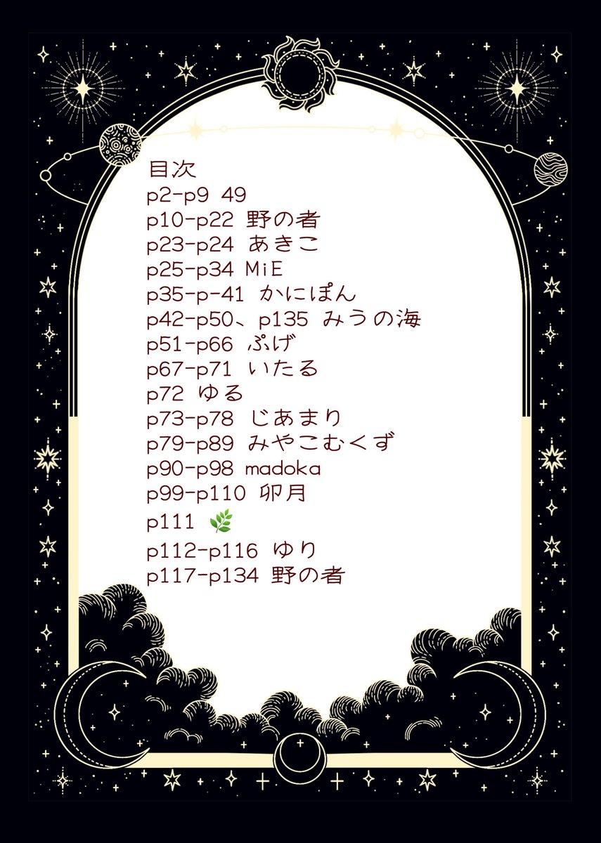 antholochi's tweet photo. 目次作りました！
次回発送分より封入します🙇‍♀️ https://t.co/1axIZcndPY