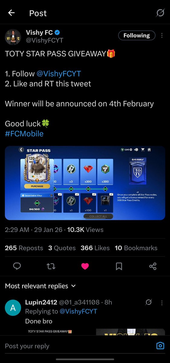 StoneDr82004's tweet photo. @VishyFCYT Done⚽ https://t.co/bxVqFkGH86