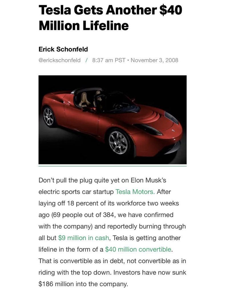 2008: Tesla gets $40 million lifeline.

2026: $40 million in sales every 3 hours