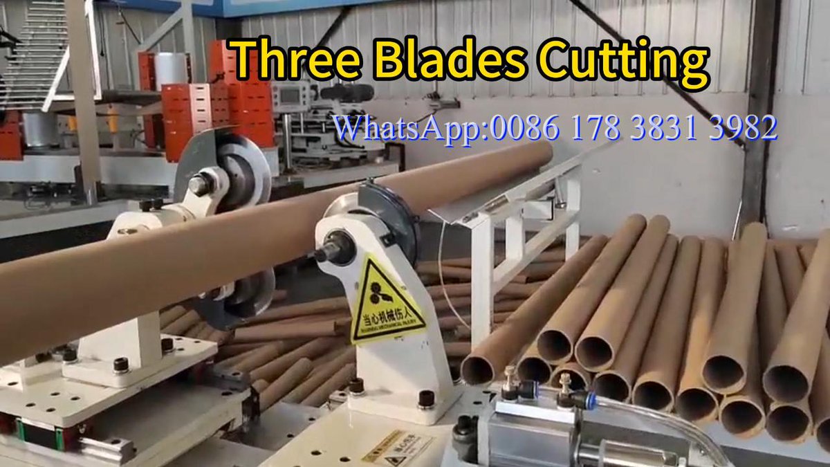 AmandaJ54943416's tweet image. Spiral Tube Forming Equipment With Three Blades | Multi-Layer Winding Cardboard Tube Machine#papertubemachine #papertube #papercore #industrialequipment #papertubeequipment #spiraltubeforming