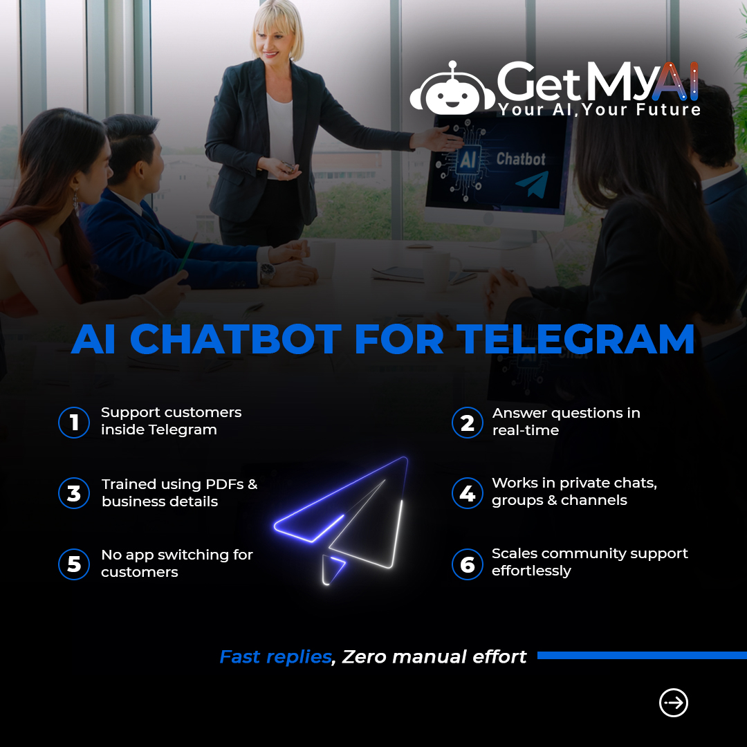 GetMyAI's tweet photo. Still searching through PDFs and endless pages?
GetMyAI turns your documents and websites into a smart #AI assistant that answers instantly.
To know more, visit us: https://t.co/CFRNvqyACI
#AIChatbot #TryForFree #ChatWithPDF #AIAgent #CX #Chatbot #ChatbotforBusiness https://t.co/TYE9VCYOhs