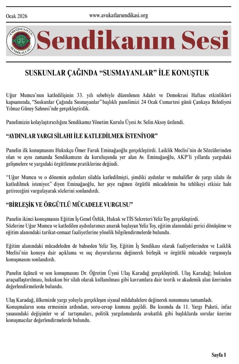 AVUKATLAR SENDiKASI tweet media