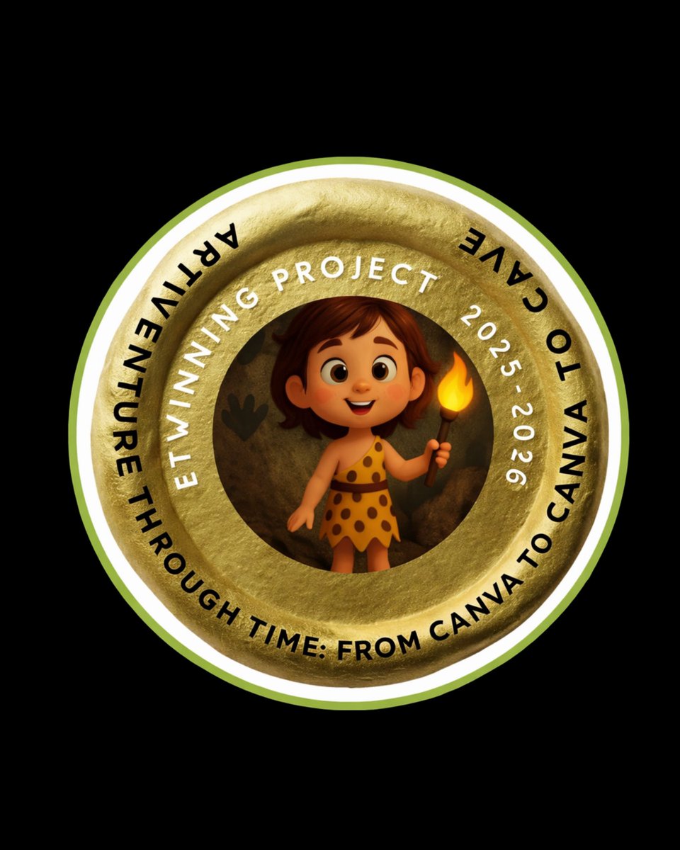 🎨🕰️ Ya tenemos el emblema definitivo del proyecto eTwinning ARTventure through time: from Canva to Cave.

Un proyecto europeo con centros de Grecia y Polonia que nos lleva a viajar por el arte desde el presente hasta sus orígenes 🌍

#etwinning #educacionartistica #arteducation