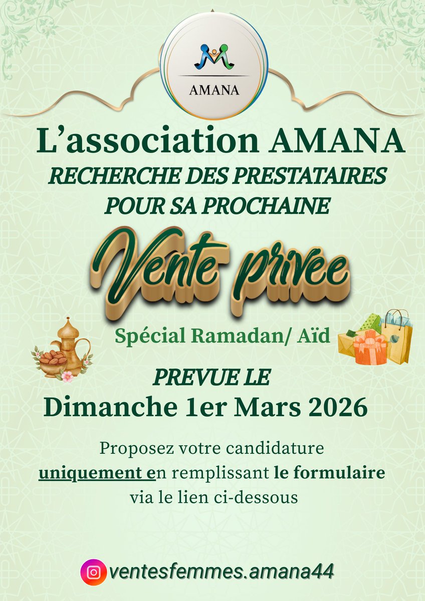 AMANA_ASSO_44's tweet photo. As salam aleikoum ,

Merci de bien lire les informations avant de remplir votre formulaire &amp; de vérifier que les informations sont correctement remplies afin de faciliter le traitement de votre demande in châ Allah 

https://t.co/pV2OyEpoL4 https://t.co/N5LpTPZeb2