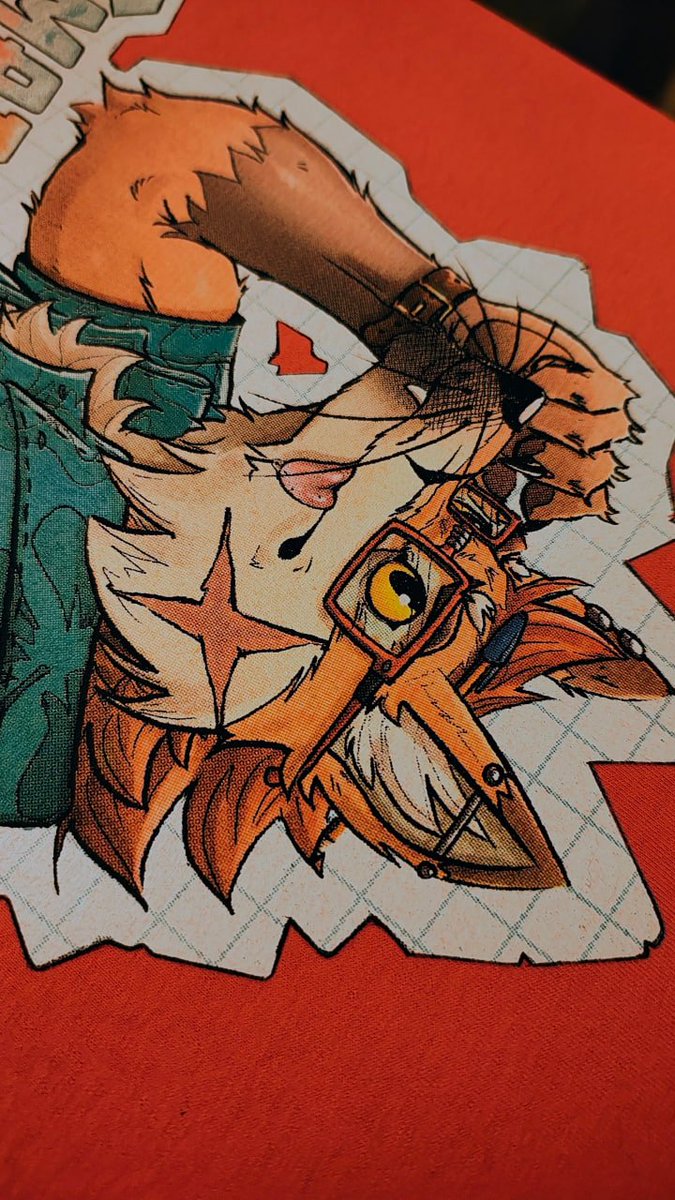 Smart-Ass shirt is almost done! 🦊❤️